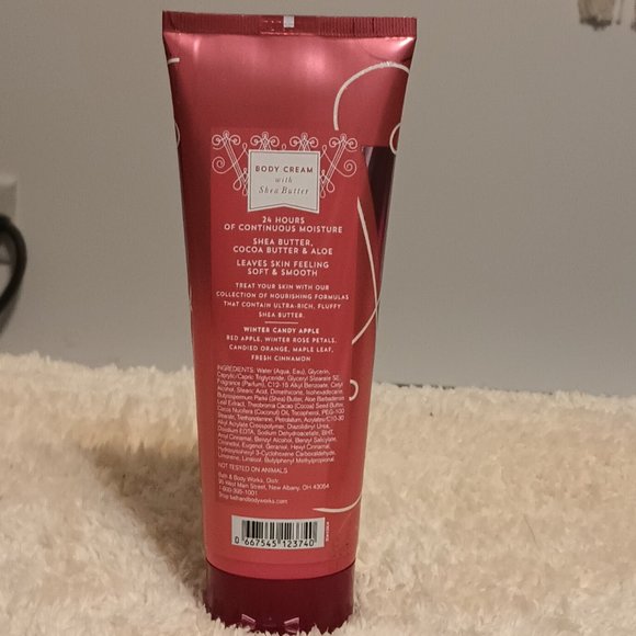 NWT ~ Bath & Body Works Winter Candy Apple Body Cream with Shea Butter (8 oz.) - Picture 5 of 5